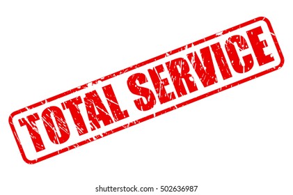 TOTAL SERVICE red stamp text on white