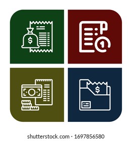 total simple icons set. Contains such icons as Bill, Receipt, can be used for web, mobile and logo