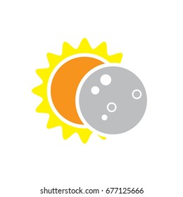 Gesamtes Solar-Eclipse-Symbol für den 8. August 2017