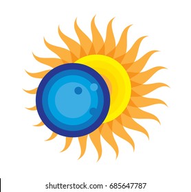 Total Solar Eclipse Icon August 21st Stock Vector (Royalty Free ...