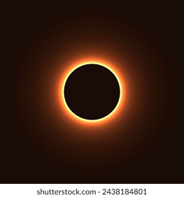 Total solar eclipse. Illustration of a natural phenomenon, where the Moon obscures the Sun. Eclipses have been interpreted as omens, and portents, a phenomenon, often signifying the advent of change.