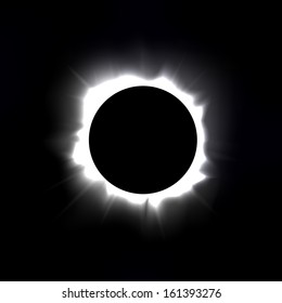 Total solar eclipse vector illustration