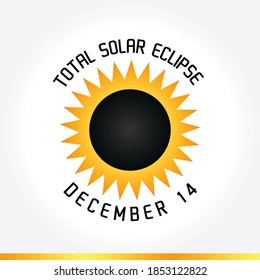 Total Solar Eclipse Vector Illustration. Suitable for greeting card poster and banner