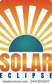 Total Solar Eclipse Vector Logo