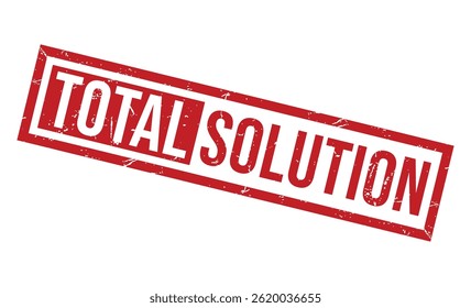 TOTAL SOLUTION rubber stamp vector illustration on white background