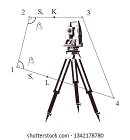 Total station and surveying plan design