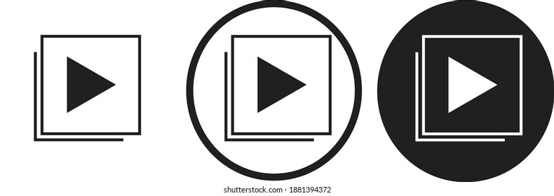 
total video icon set Collection of high quality 
black outline logo for web site design 
and mobile dark mode apps 
Vector illustration on a white background