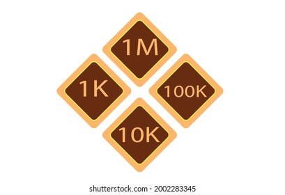 total views counting template vector
