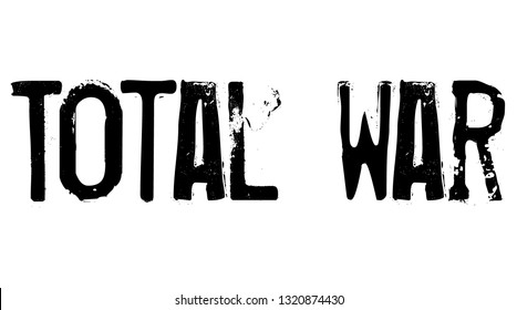 total war stamp on white background. Sign, label, sticker.