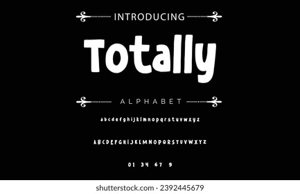 Totally font modern bouncy typeset, lively friendly alphabet. Playful cheerful letters in Los Muertos Mexican style for menus, labels, signage, ads, crafts and comic book. Vector typographic design