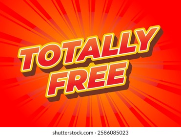 Totally free. Text effect design for social media or marketplace ads