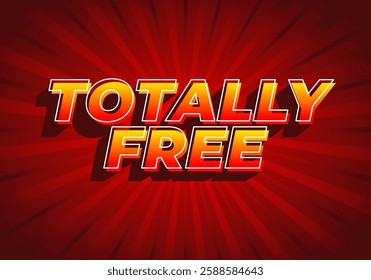 Totally free. Text effect design for promotion product, for digital or print ads