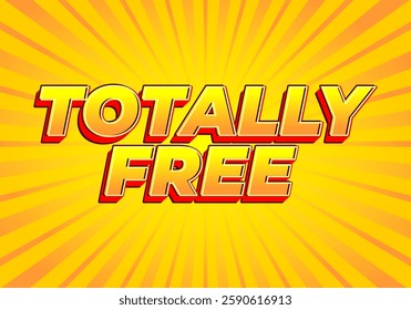 Totally free. Text effect design for promotion product, for digital or print ads