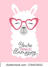 You Llamazing Llama Quote Llama Motivational Stock Vector (Royalty Free ...