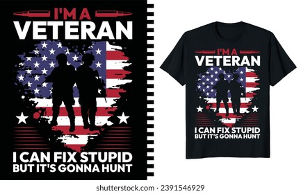 Totally unique, attractive veteran t-shirt design. A bit of grunge effect is used in these designs which makes the designs more attractive.