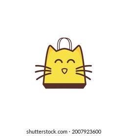 Tote Bag Pet Cat Shop diseño de logotipo moderno