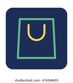 Tote Bag Colored Vector Icon