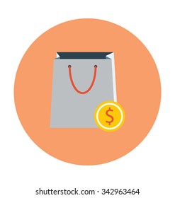 Tote Bag Colored Vector Illustration 