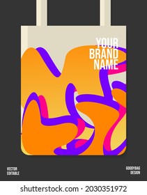 Tote bag design with a variety of ornaments, looks elegant for a print design, for fashion needs, or shopping bags.
