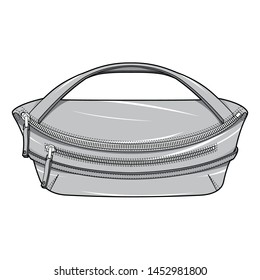 Tote bag fashion flat sketch template