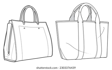 Handbag Flat Design Coloring Page Graphic by studiokusemarang · Creative  Fabrica