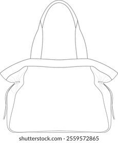 Tote Bag front flat sketch