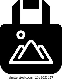 tote bag glyph icon illustration vector