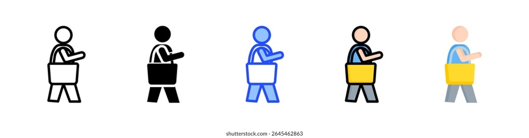 Tote Bag Icon Collection With Multiple Styles