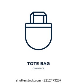 Taschensymbol aus der Handelskollektion. Dünne lineare Totbeutel, Tasche, Totenumriss einzeln auf weißem Hintergrund. Zeilensymbol für Vektortosack, Symbol für Web und Mobile