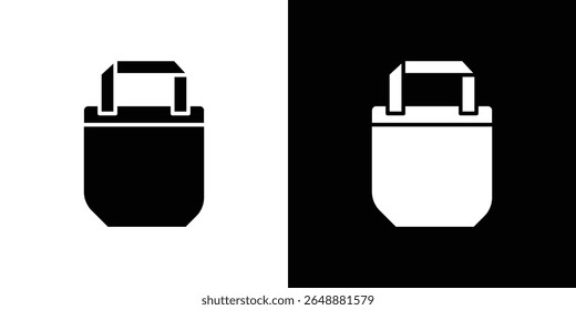 Tote bag icon of a flat style vector