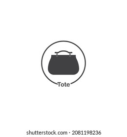 tote bag icon vector illustration flat design