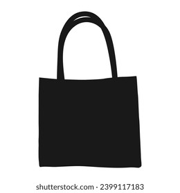 tote bag icon vector illustration flat design