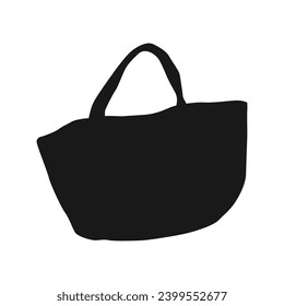 tote bag icon vector illustration flat design