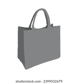 tote bag icon vector illustration flat design