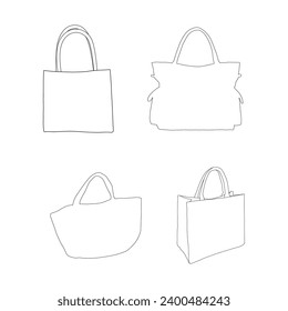 tote bag icon vector illustration flat design