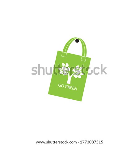 tote bag illustration logo vector