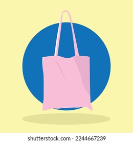 Tote Bag Illustration Vector Flat Style