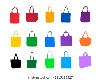 Tote Bag Illustration Vector Set