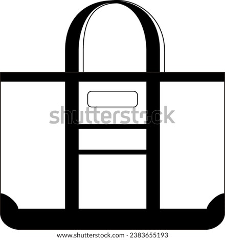 The tote bag isolated on white background