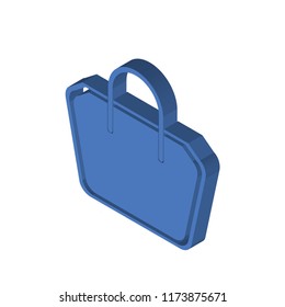 Tote Bag Isometric Left Top View 3D Icon