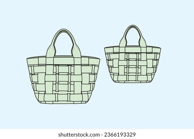 A tote bag is a large, typically unfastened bag with parallel handles that emerge from the sides of its pouch.