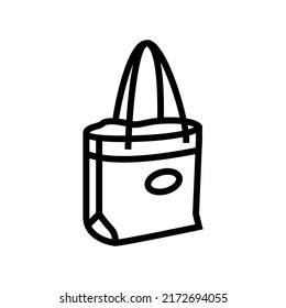 tote bag line icon vector. tote bag sign. isolated contour symbol black illustration