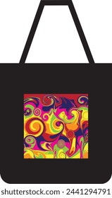 Tote Bag Mockup  With Customizable Color