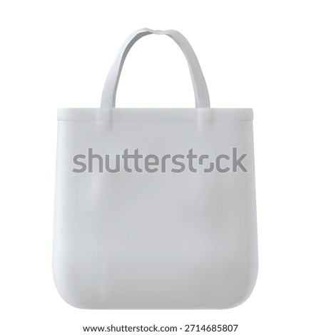 Tote bag mockup. Realistic 3D vector white fabric shopping bag. Blank canvas hanging bag with handles. Corporate identity mock-up item template. Reusable cotton textile ecobag for carrying shopping