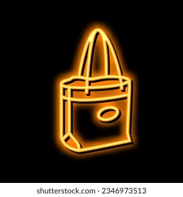 tote bag neon light sign vector. tote bag illustration