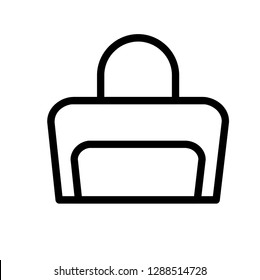  tote bag outline vector  isolated illustration editable