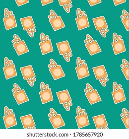 tote bag pattern vector template background