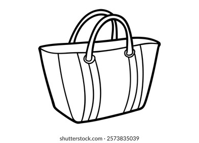 A tote bag, perfect for shopping vector illustration