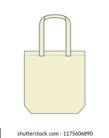 Tote bag / shopping bag / eco bag template illustration (natural color)