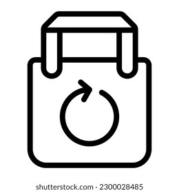 Tote Bag Simple Line Icon Symbol